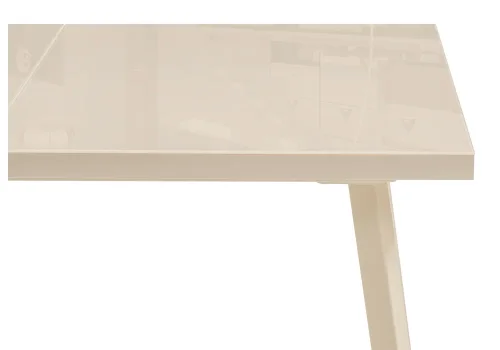 Стеклянный стол Маккензи 120(150)х70х77 кремовый 551089 Woodville столешница бежевая из стекло лдсп фото 8