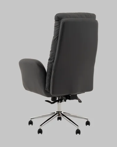 Кресло руководителя TopChairs Solid, серый УТ000040805 Stool Group, серый/экокожа, ножки/металл/хром, размеры - 1200*1280**** фото 6