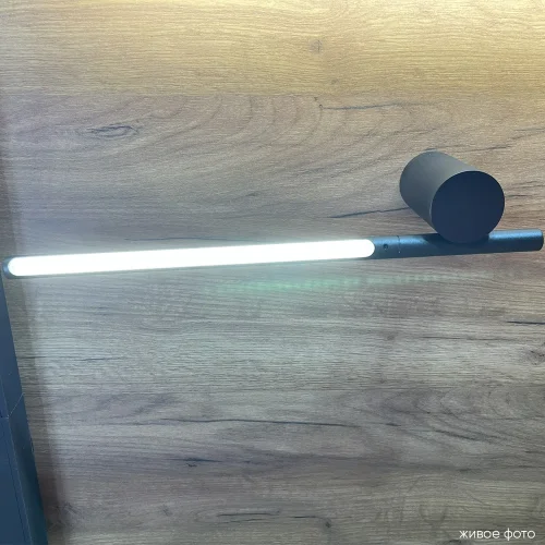 Бра LED CLT 058W1 BL Crystal Lux чёрный на 1 лампу, основание чёрное в стиле современный отражённый свет фото 4