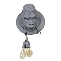 Бра Gorilla 10178 Grey LOFT IT без плафона 3 лампы, основание серое в стиле современный обезьяна