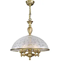 Люстра подвесная  L 6202/48 Reccagni Angelo белая на 5 ламп, основание античное бронза в стиле классический 