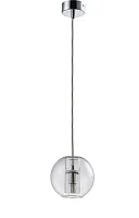 Светильник подвесной BELEZA SP1 B CHROME Crystal Lux прозрачный 1 лампа, основание хром в стиле лофт шар