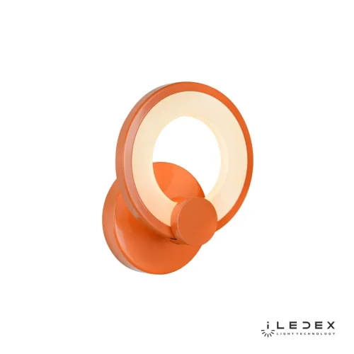 Бра LED Ring A001/1 Orange iLedex оранжевый на 1 лампа, основание оранжевое в стиле хай-тек современный кольца фото 3