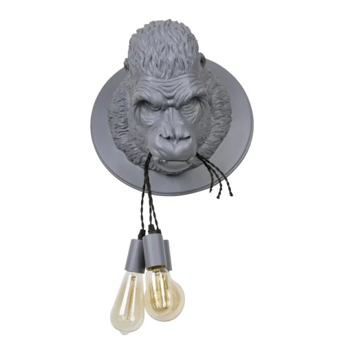 Бра Gorilla 10178 Grey LOFT IT без плафона на 3 лампы, основание серое в стиле современный обезьяна