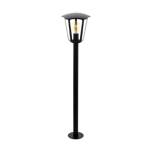 Парковый светильник Monreale 98123 Eglo уличный IP44 чёрный 1 лампа, плафон прозрачный в стиле современный E27