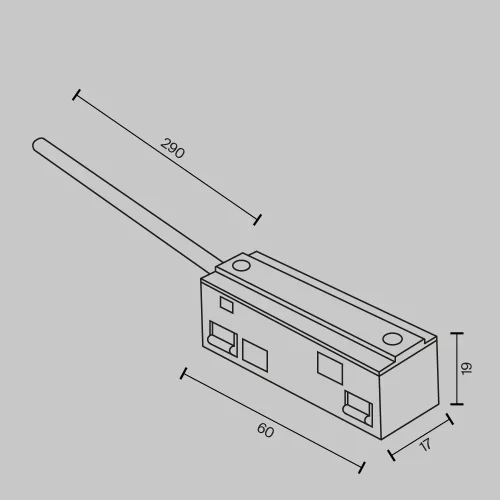 Ввод питания Magnetic track system Exility TRA034B-42B-1 Maytoni чёрный в стиле для светильников серии Magnetic track system Exility exility тонкая магнитная фото 9