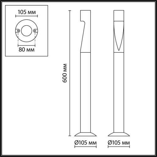 Парковый светильник ЛЕД Frankie 7206/5GL Odeon Light уличный IP65 чёрный на 1 лампу, плафон чёрный в стиле хай-тек ЛЕД фото 2 Парковый светильник ЛЕД Frankie 7206/5GL Odeon Light уличный IP65 чёрный на 1 лампу, плафон чёрный в стиле хай-тек ЛЕД фото 2