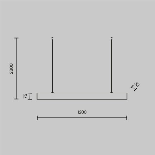 Светильник подвесной LED Vinder P051PL-L40W4K Maytoni белый на 1 лампу, основание белое в стиле хай-тек линейный фото 5