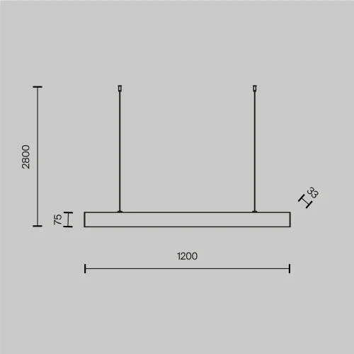 Светильник подвесной LED Vinder P051PL-L40W4K Maytoni белый на 1 лампу, основание белое в стиле хай-тек линейный фото 5