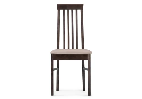 Деревянный стул Рейнир бежевый / орех 528939 Woodville, бежевый/велюр, ножки/массив березы дерево/орех, размеры - ****450*500 фото 2