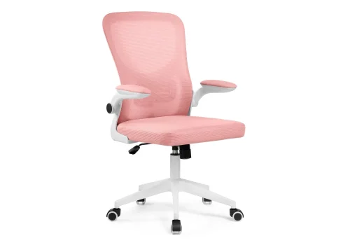 Компьютерное кресло Konfi pink / white 15331 Woodville, розовый/сетка ткань, ножки/металл/белый, размеры - *1110***600*660