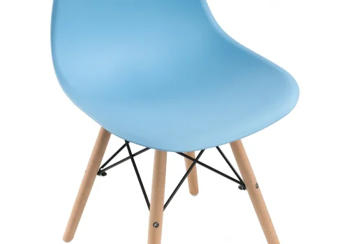 Пластиковый стул Eames PC-015 blue 11898 Woodville, голубой/, ножки/массив бука дерево/натуральный, размеры - ****460*520 фото 7
