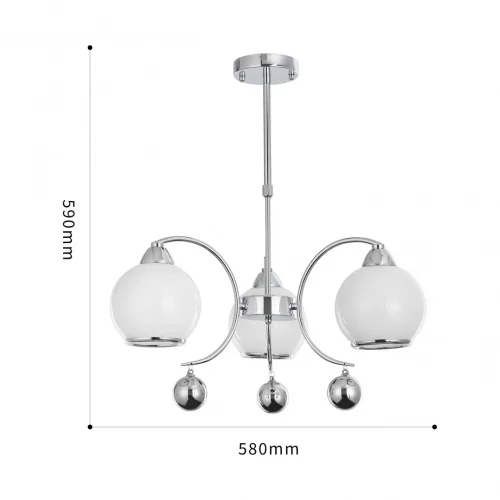 Люстра на штанге Neapolis-76207 276207/3 Ni Arte Milano белая на 3 лампы, основание никель в стиле современный фото 8 Люстра на штанге Neapolis-76207 276207/3 Ni Arte Milano белая на 3 лампы, основание никель в стиле современный фото 8