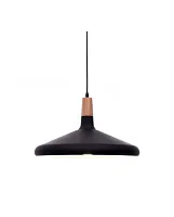 Светильник подвесной Bafido LDP 7754-С BK Lumina Deco чёрный на 1 лампу, основание чёрное в стиле современный минимализм 