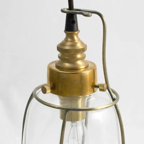 Светильник подвесной лофт Brighamton GRLSP-9677 Lussole прозрачный 1 лампа, основание чёрное в стиле лофт  фото 3