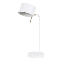 Настольная лампа Sebastian A7051LT-1WH Arte Lamp белая на 1 лампу, основание белое металл в стиле скандинавский современный 