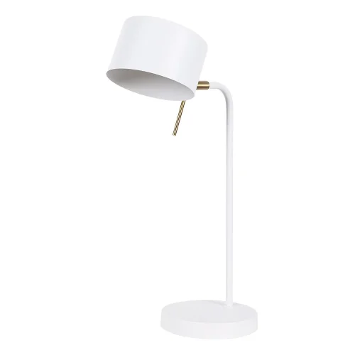 Настольная лампа Sebastian A7051LT-1WH Arte Lamp белая на 1 лампу, основание белое металл в стиле скандинавский современный 