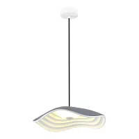 Светильник подвесной LED Oasis SL6208.701.12 ST-Luce серый на 1 лампу, основание белое в стиле минимализм 