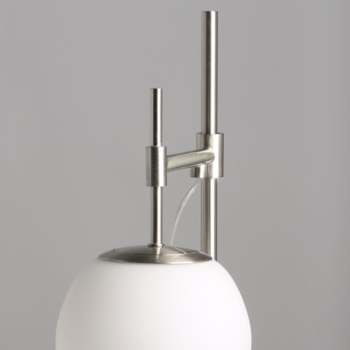 Настольная лампа Каспер 707031101 DeMarkt белая 1 лампа, основание никель металл в стиле современный  фото 6