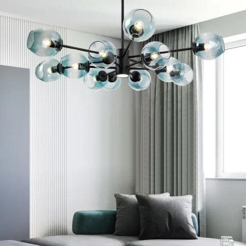 Люстра на штанге MARINE D85 Black/Transparent 193750-26 ImperiumLoft прозрачная на 8 ламп, основание чёрное в стиле современный фото 19 Люстра на штанге MARINE D85 Black/Transparent 193750-26 ImperiumLoft прозрачная на 8 ламп, основание чёрное в стиле современный фото 19