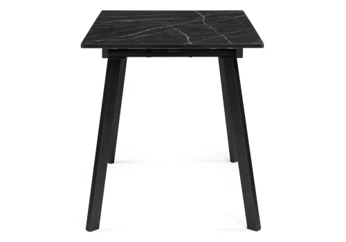Деревянный стол Агни 110(140)х68х76 мрамор черный / черный матовый 528557 Woodville столешница мрамор черный из лдсп фото 6