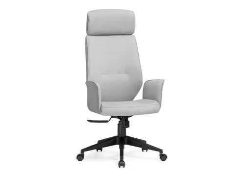 Компьютерное кресло Leo light gray / dark gray 15819 Woodville, серый/экокожа, ножки/металл/чёрный, размеры - *1300***640*700