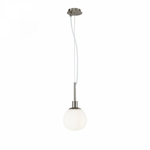 Светильник подвесной Erich MOD221-PL-01-N Maytoni белый 1 лампа, основание никель в стиле современный шар