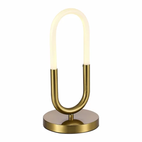 Настольная лампа LED Mofisto SL1579.304.01 ST-Luce белая 1 лампа, основание золотое металл в стиле современный 