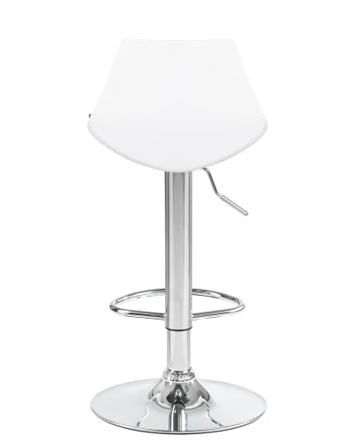 Стул барный 3000-LM ROCKY, цвет сиденья белый, цвет основания хром Dobrin, белый/экокожа, ножки/металл/хром, размеры - 830*1040***380*480 фото 5
