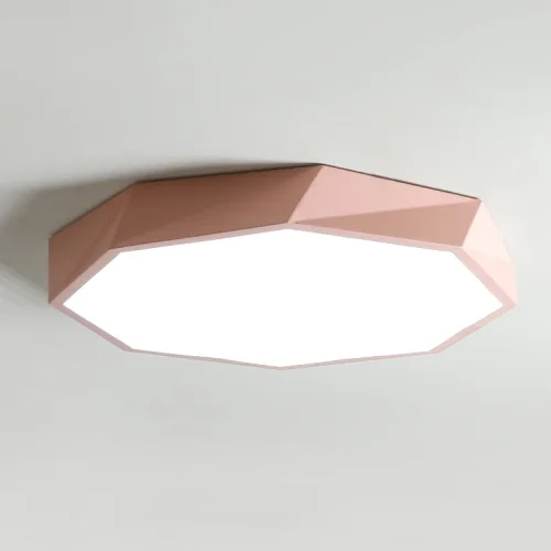 Светильник потолочный GEOMETRIC A D50 Pink 193288-26 ImperiumLoft белый 1 лампа, основание розовое в стиле современный 