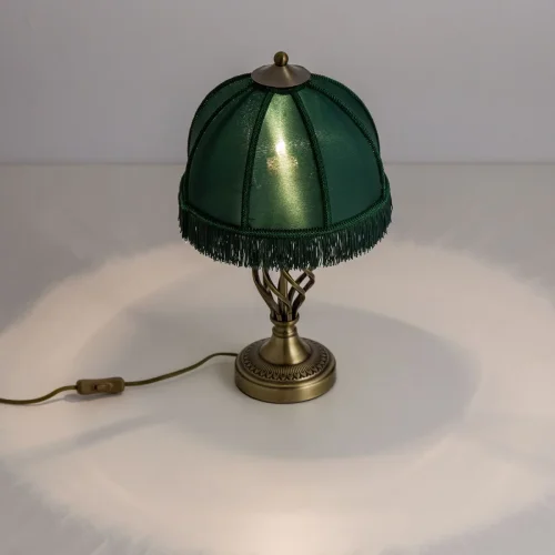Настольная лампа Базель CL407802 Citilux зелёная 1 лампа, основание бронзовое металл в стиле классический кантри  фото 4