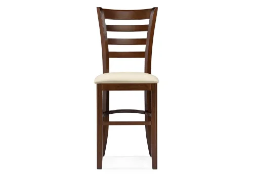 Барный стул Pola dirty oak / cream 15526 Woodville, кремовый/, ножки/массив гевеи/коричневый, размеры - ****430*460 фото 3