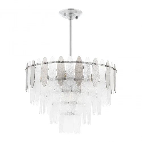 Люстра на штанге Sorrento-1309 371309/8/300/500 CR Arte Milano серая прозрачная на 8 ламп, основание хром в стиле современный Люстра на штанге Sorrento-1309 371309/8/300/500 CR Arte Milano серая прозрачная на 8 ламп, основание хром в стиле современный