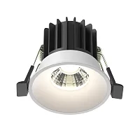 Светильник точечный LED Round DL058-7W4K-W Maytoni белый на 1 лампу, основание белое в стиле современный 