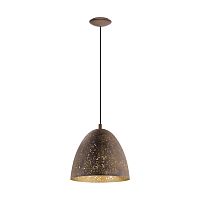 Cветильник подвесной лофт SAFI 49814 Eglo коричневый золотой 1 лампа, основание коричневое золотое в стиле лофт 