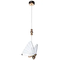 Светильник подвесной LED Letizia 1200/01 SP-6 Divinare прозрачный 1 лампа, основание золотое в стиле современный бабочки