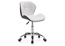 Компьютерное кресло Trizor white / black 15336 Woodville, чёрный белый/искусственная кожа, ножки/металл/хром, размеры - *810***530*530