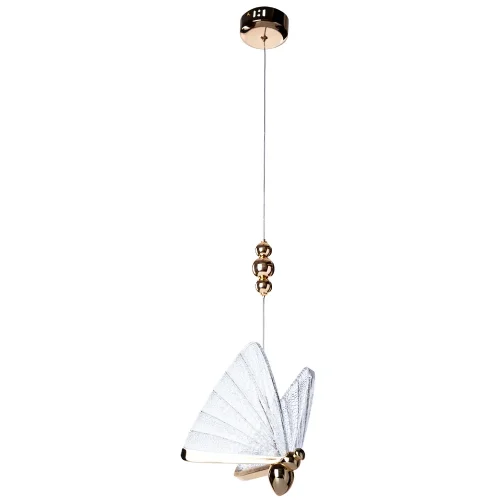 Светильник подвесной LED Letizia 1200/01 SP-6 Divinare прозрачный 1 лампа, основание золотое в стиле модерн бабочки