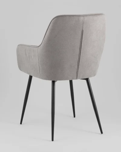 Стул обеденный Noa серый УТ000039526 Stool Group, серый/рогожка, ножки/металл/чёрный, размеры - ***** фото 5