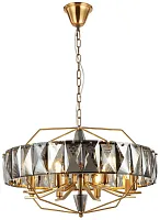 Люстра подвесная Avenue 2090/05/08C Stilfort прозрачная на 8 ламп, основание бронзовое в стиле модерн 