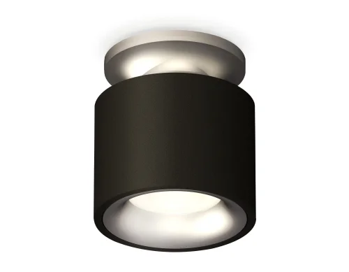 Светильник накладной Techno spot XS7511101 Ambrella light чёрный 1 лампа, основание серебряное в стиле хай-тек современный круглый
