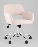 Стул офисный ROSS, рогожка, светло-розовый УТ000039439 Stool Group, розовый/рогожка, ножки/металл/хром, размеры - *840****