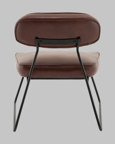 Кресло Kate new ткань экокожа бордово-коричневый УТ000041268 Stool Group, коричневый/экокожа, ножки/металл/чёрный, размеры - *740****мм фото 4