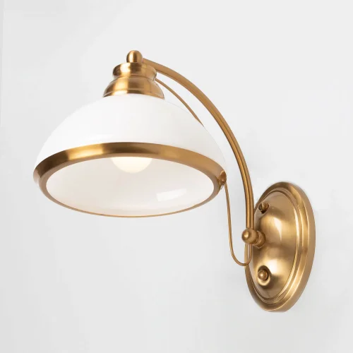 Бра Краков CL401313 Citilux белый на 1 лампу, основание бронзовое жёлтое в стиле современный фото 4