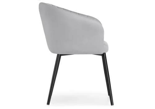 Деревянный стул Моншау velutto 52 / черный 462152 Woodville, серый/велюр, ножки/металл/чёрный, размеры - ****600*530 фото 3