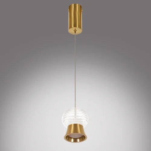Светильник подвесной LED Jane MR1210-1PL MyFar прозрачный золотой 1 лампа, основание золотое в стиле современный  фото 5