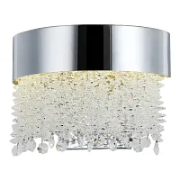 Бра LED Starr LSP-7477 Lussole прозрачный на 1 лампу, основание хром в стиле современный 