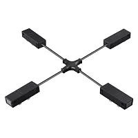 Гибкий токопроводящий соединитель "X" Vector 135315 Novotech чёрный в стиле хай-тек современный для светильников серии Vector vector 220в