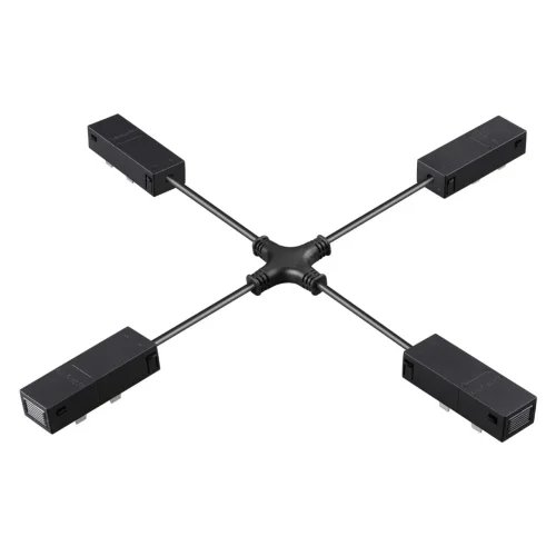 Гибкий токопроводящий соединитель "X" Vector 135315 Novotech чёрный в стиле хай-тек современный для светильников серии Vector vector 220в Гибкий токопроводящий соединитель "X" Vector 135315 Novotech чёрный в стиле хай-тек современный для светильников серии Vector vector 220в