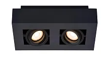 Светильник накладной Xirax 09119/11/30 Lucide чёрный 2 лампы, основание чёрное в стиле современный прямоугольный